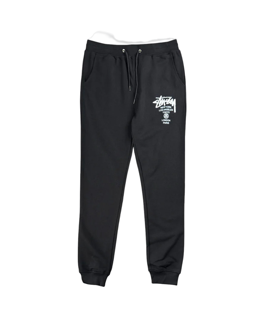 STUSSY World Tour Sweatpants Black