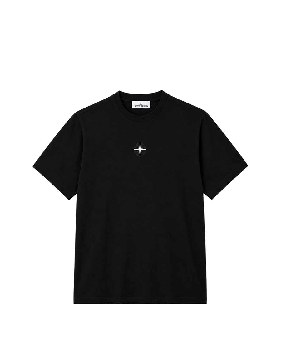 61350 Heavy Center Logo T-Shirt Black SI0129-BK