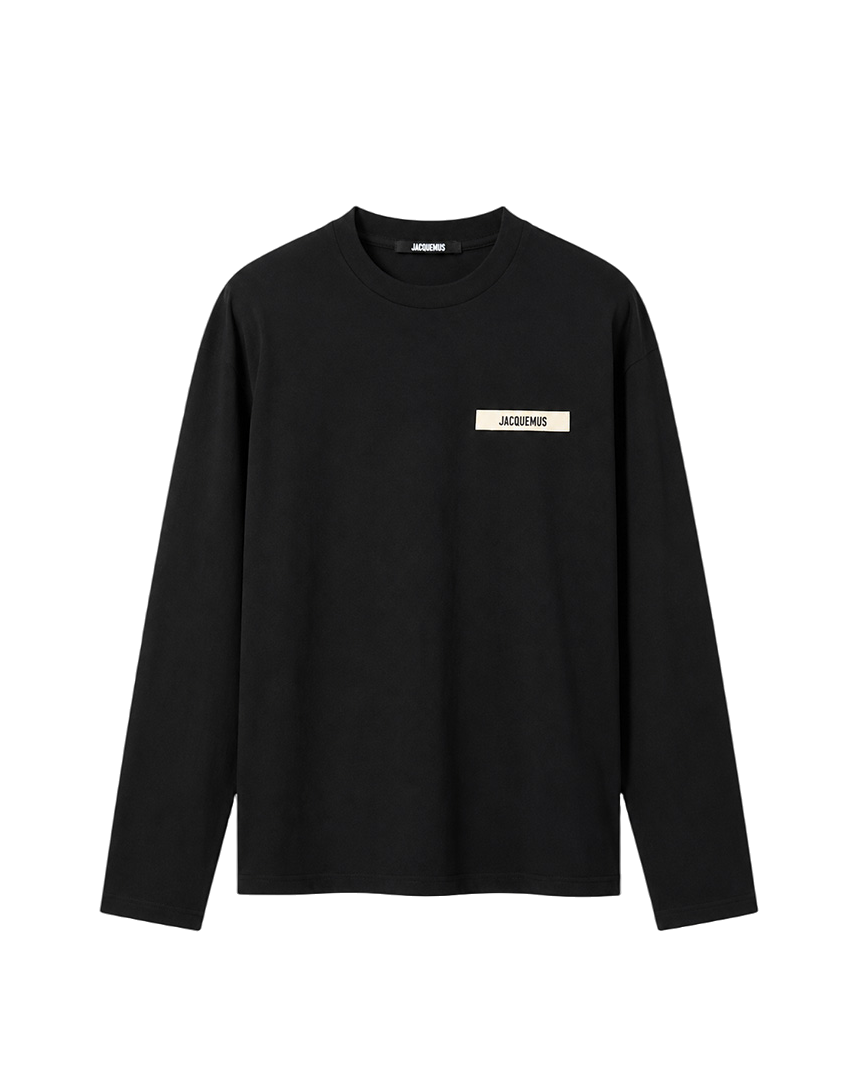 Jacquemus Gros Grain Long-Sleeve T-Shirt Black