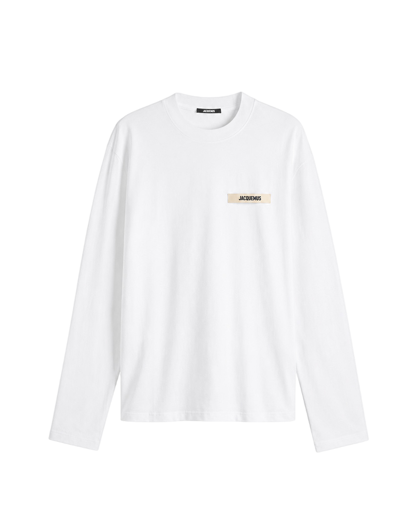 Jacquemus Gros Grain Long-Sleeve T-Shirt White