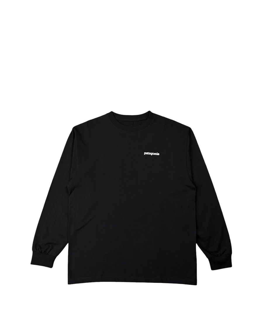 Patagonia Long Sleeve P-6 Logo Responsibili-Tee Black