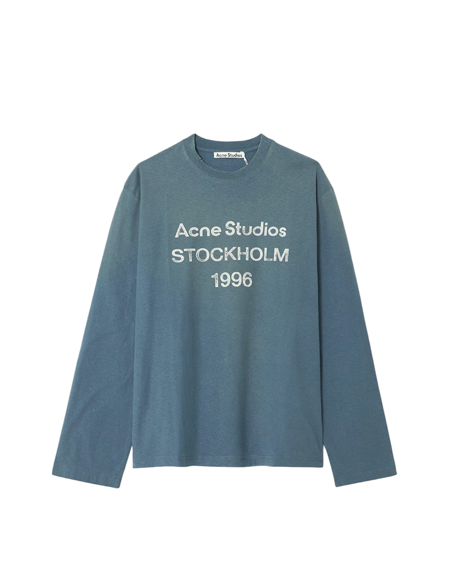 Acne Studios Stamp Logo Long Sleeve Deep Blue