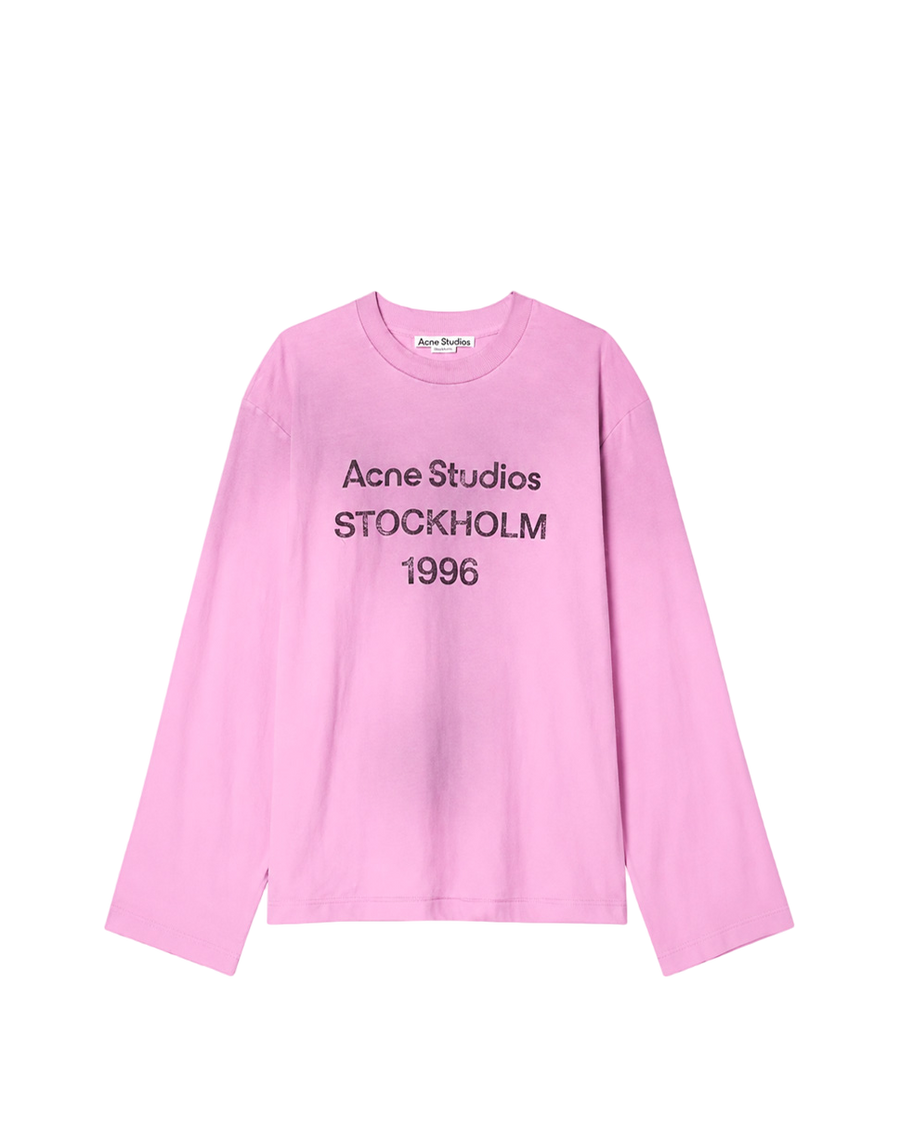 Acne Studios Stamp Logo Long Sleeve Candy Pink