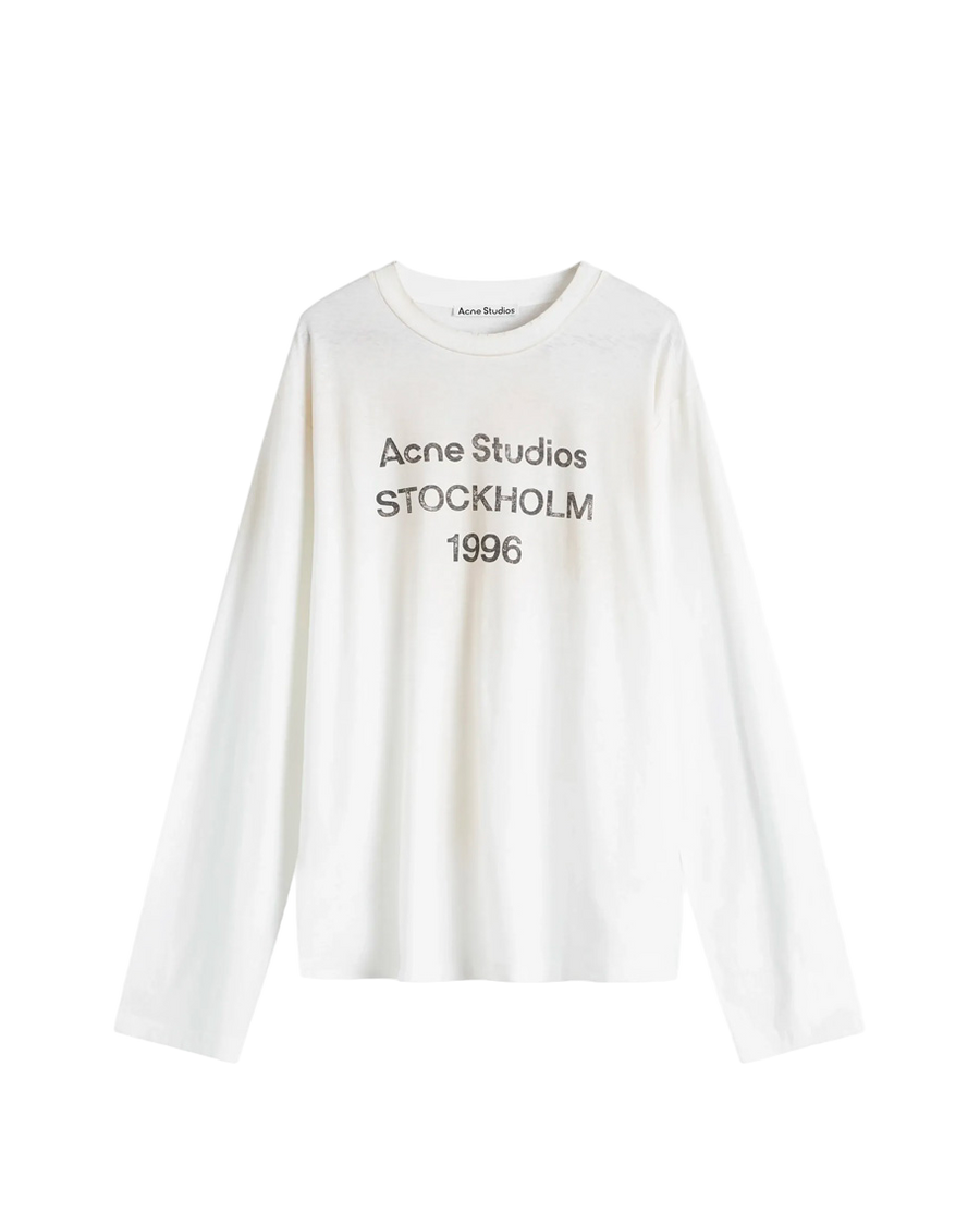 Acne Studios Stamp Logo Long Sleeve Dusty White