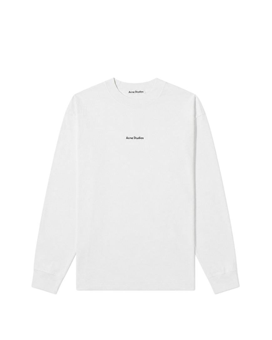 Acne Studios Erwin Long Sleeve Stamp Tee White