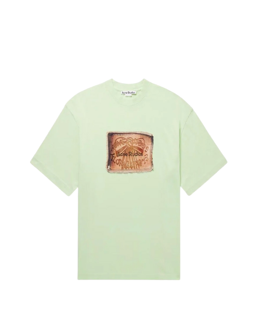 Acne Studios Floragatan 13 Logo T-Shirt Pistachio Green