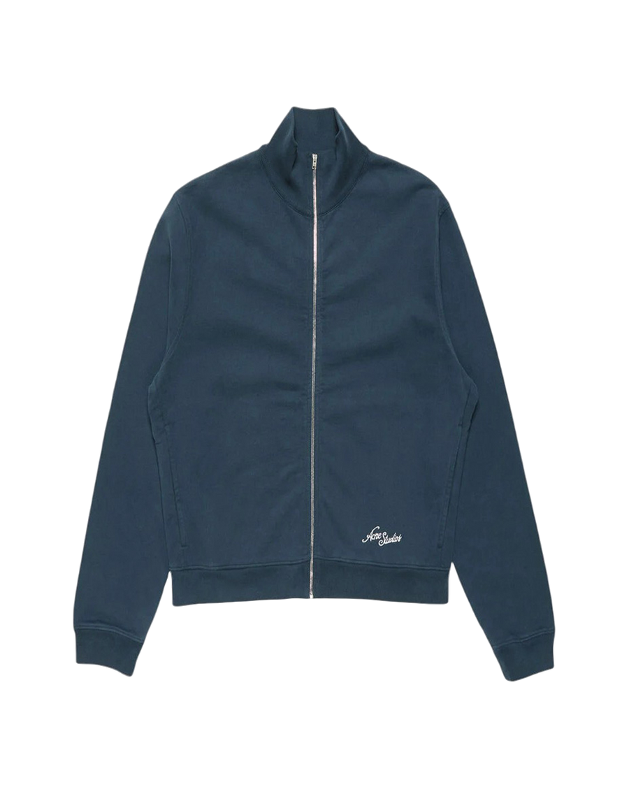 Acne Studios Zip-Up Sweatshirt Deep Blue