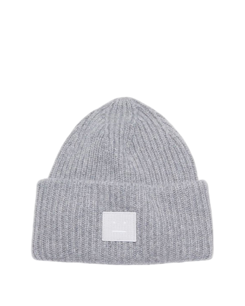 Acne Studios Rib knit beanie hat melange
