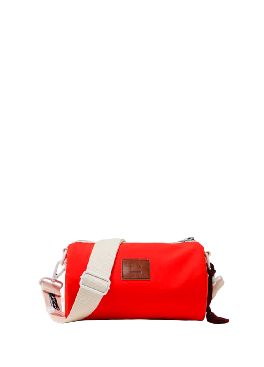 Acne Studios Logo-Appliqued Shell Messenger Bag Orange