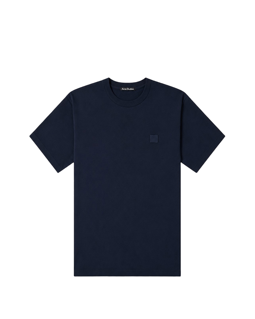 Acne Studios T-Shirt With Ellison Face Patch Navy