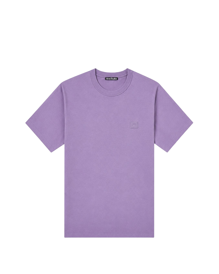 Acne Studios T-Shirt With Ellison Face Patch Purple