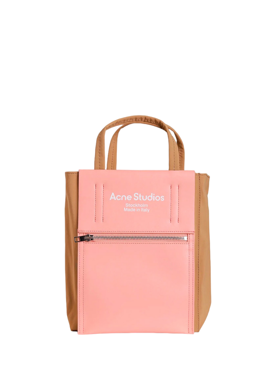 Acne Studios Baker Out medium canvas and printed leather tote