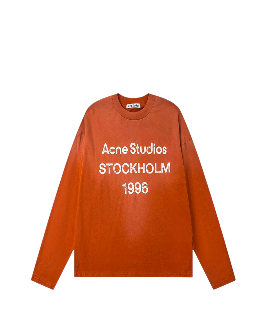 Acne Studios Stamp Logo Long Sleeve Orange