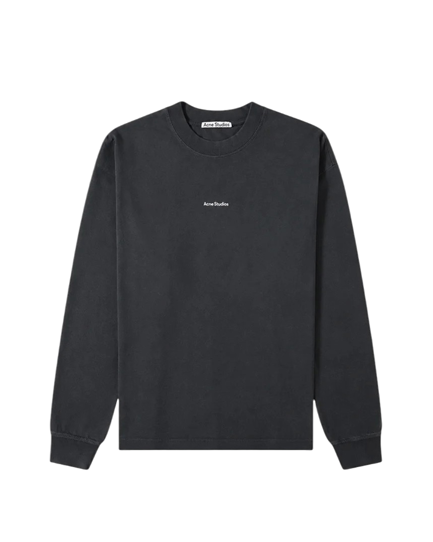 Acne Studios Erwin Long Sleeve Stamp Tee Black