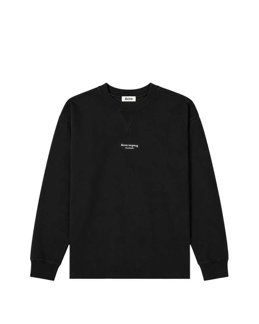 Acne Studios Reverse Fin Stamp Logo Sweatshirt Black