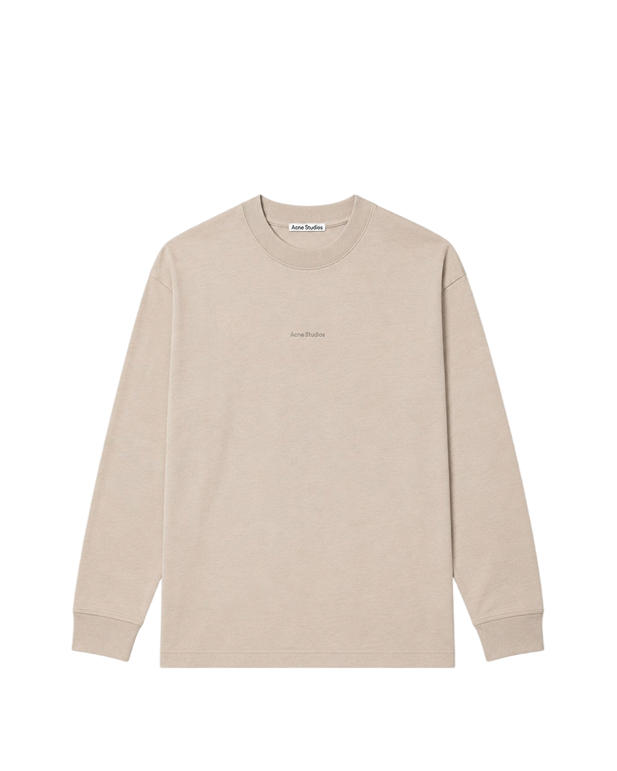 Acne Studios Simple Logo Long Sleeve Beige