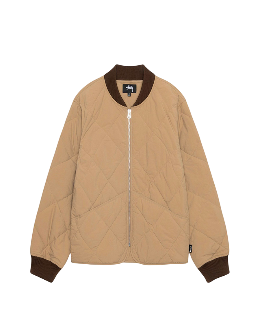 STUSSY 8 Ball Quilted Liner Jacket Brown