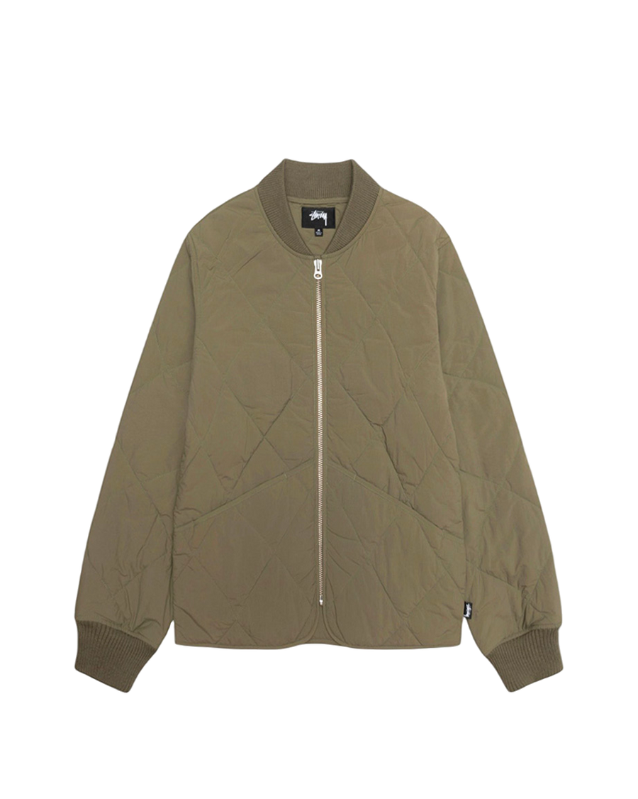 STUSSY 8 Ball Quilted Liner Jacket Olive