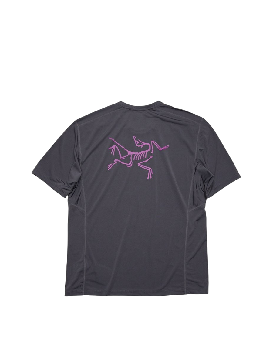 Arcteryx Motus Arcword Crew SS T-Shirt Purple Logo Black