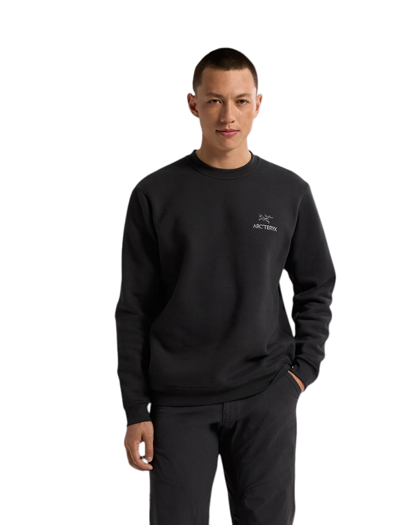 Arcteryx Emblem Fleece Crew Neck Pullover Black