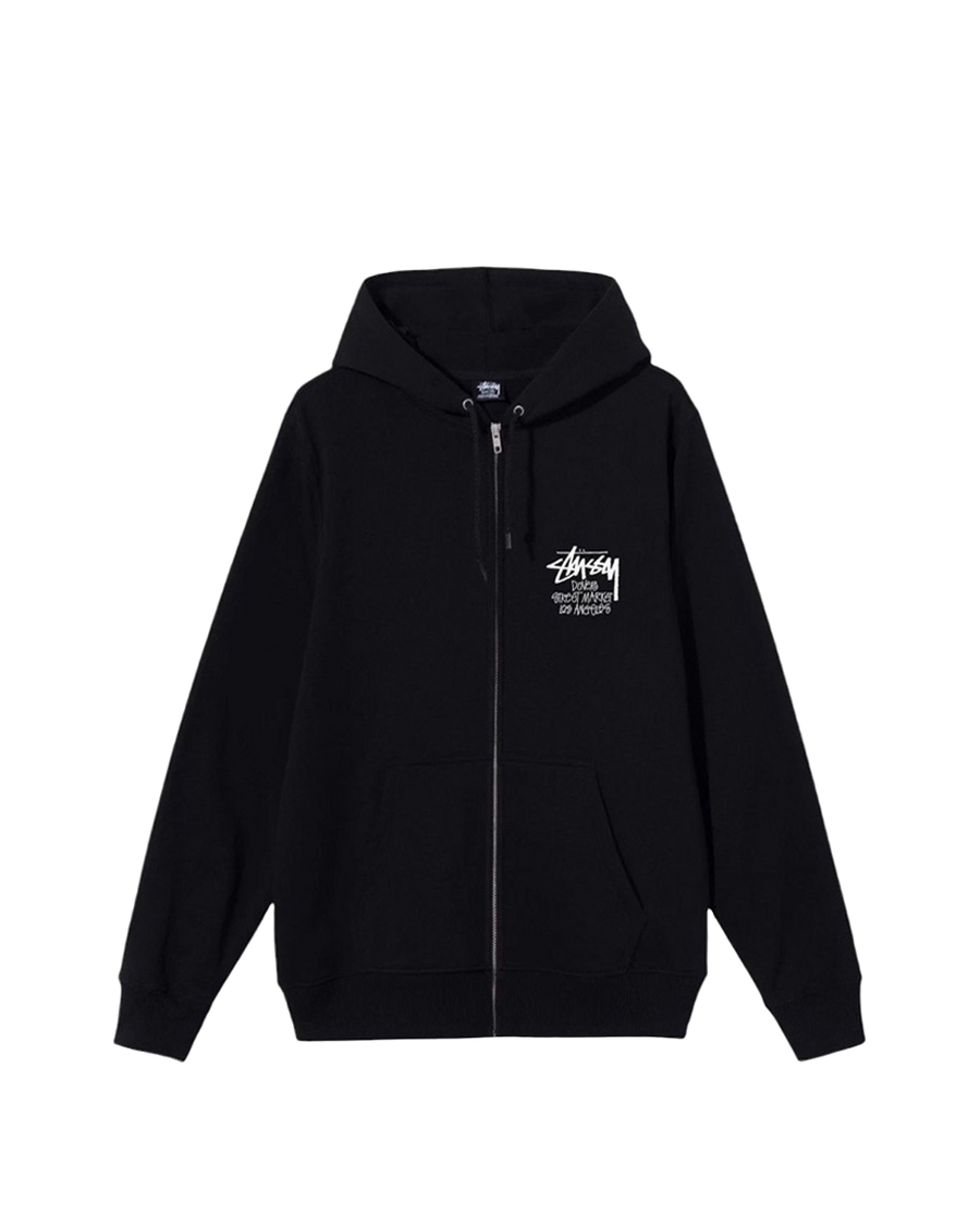 Stussy Stock DSM Los Angeles Zip Hoodie Black