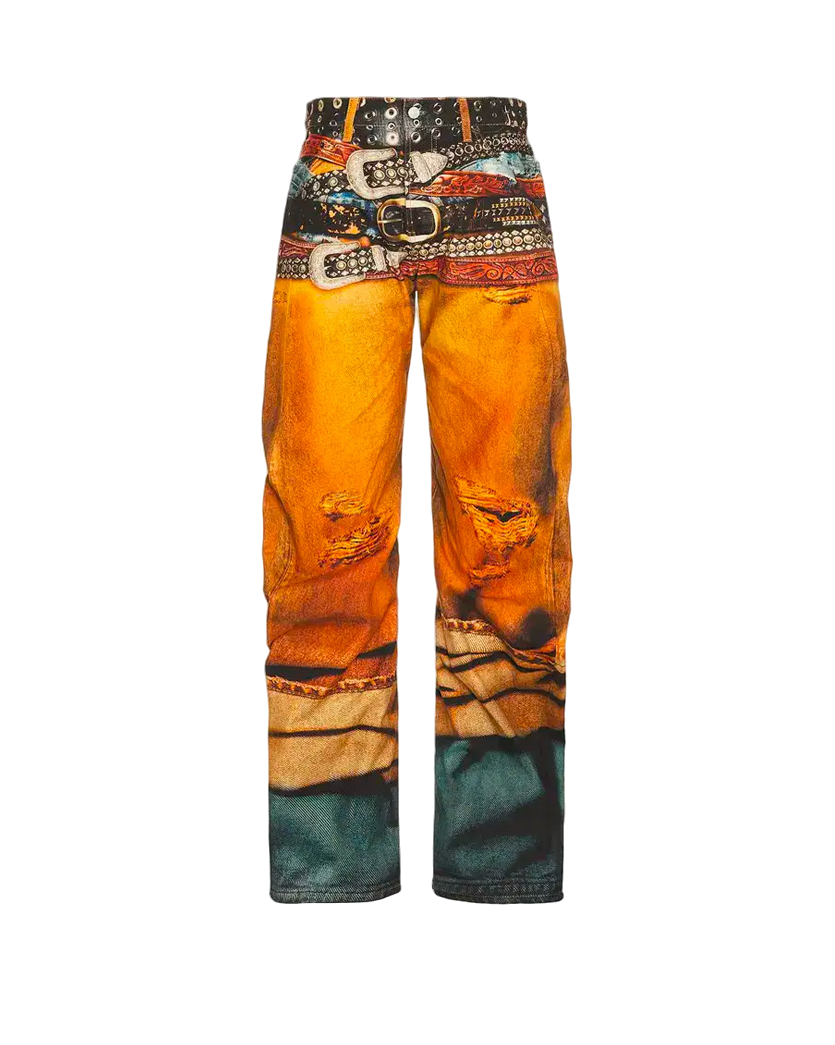 Acne Studios Loose Fit Jeans Rust Orange