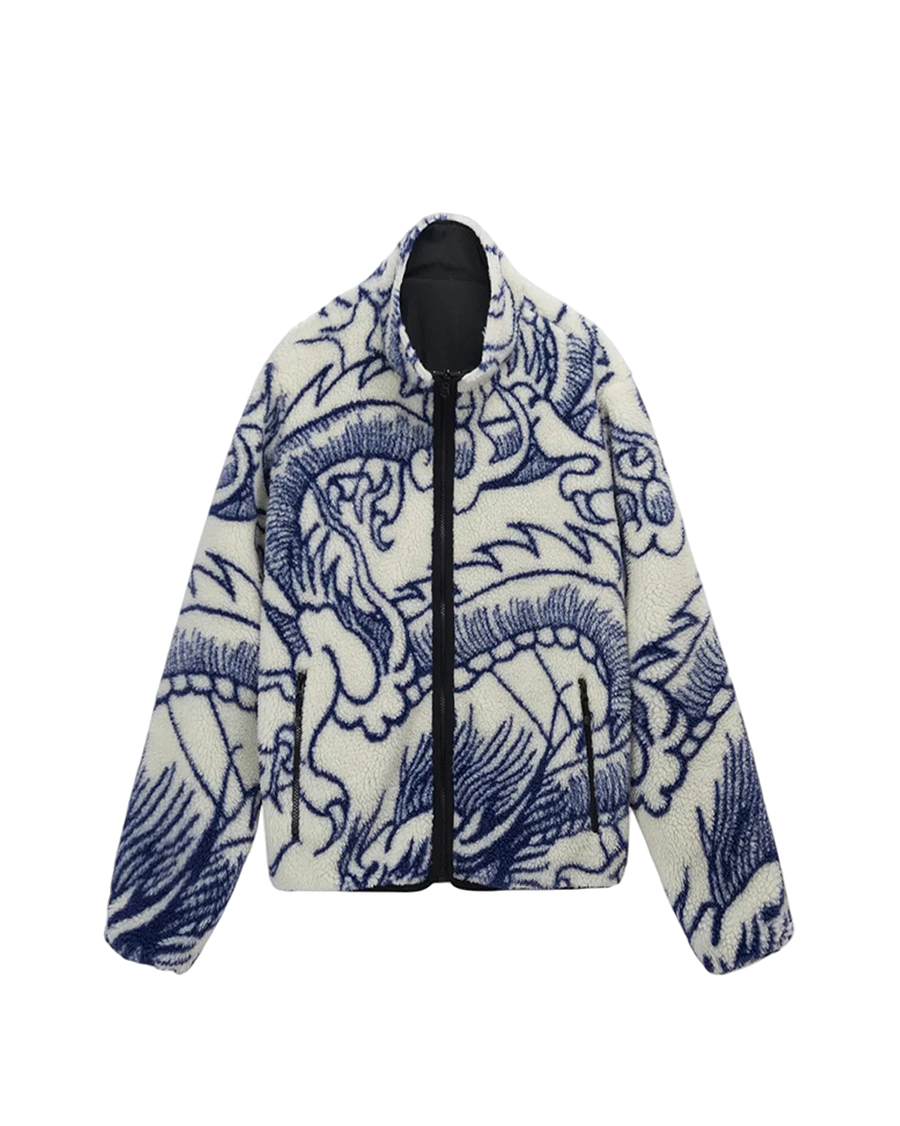 STUSSY Dragon Sherpa Jacket Natural