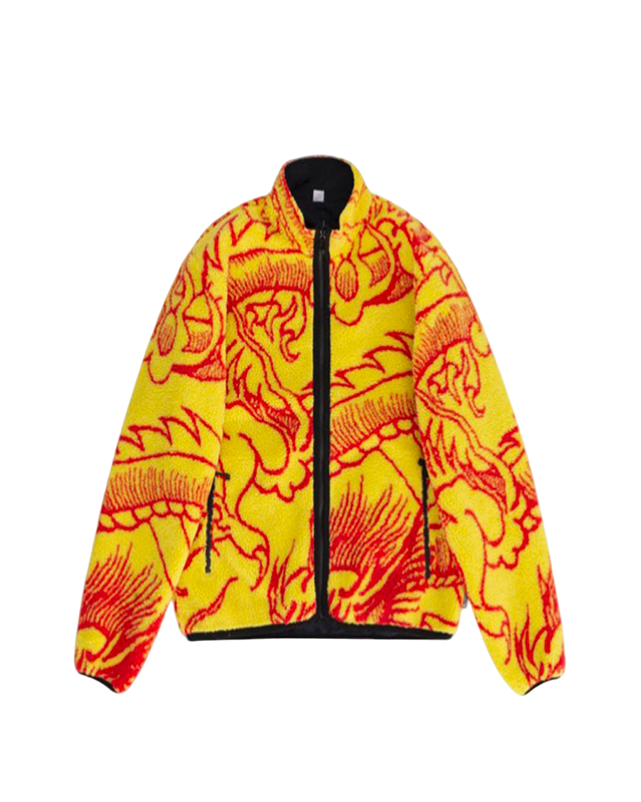 STUSSY Dragon Sherpa Jacket Yellow