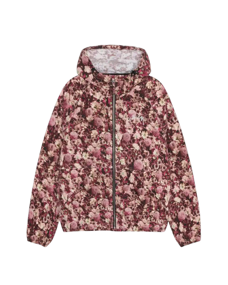 STUSSY Beach Shell Jacket Floral Maroon