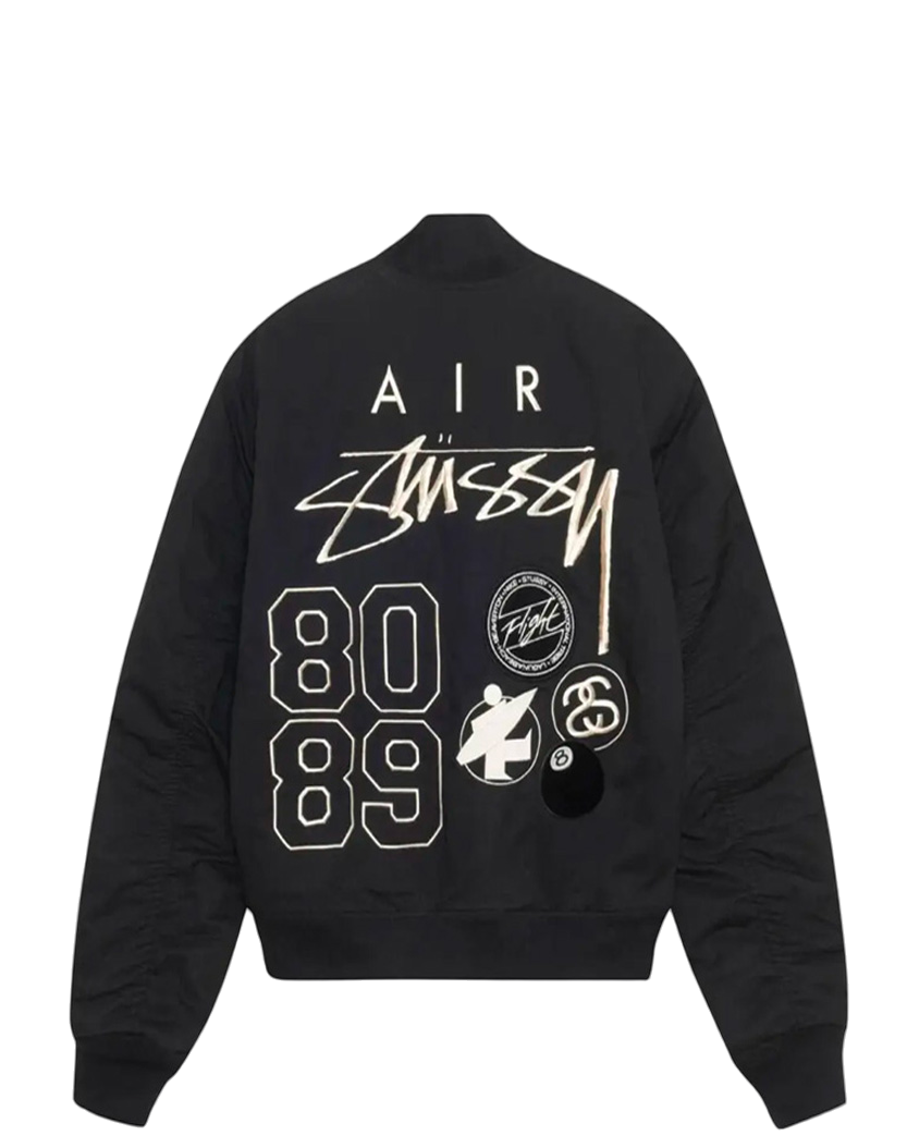 Stussy x Nike Reversible Varsity Jacket Medium Black/Sail