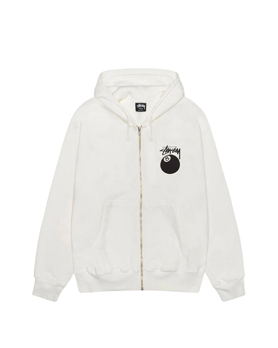 STUSSY 8 Ball Zip Hoodie Pigment Dyed Natural