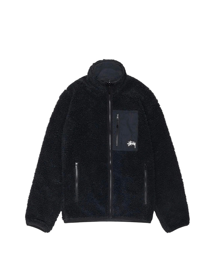 STUSSY Sherpa Reversible Jacket Black