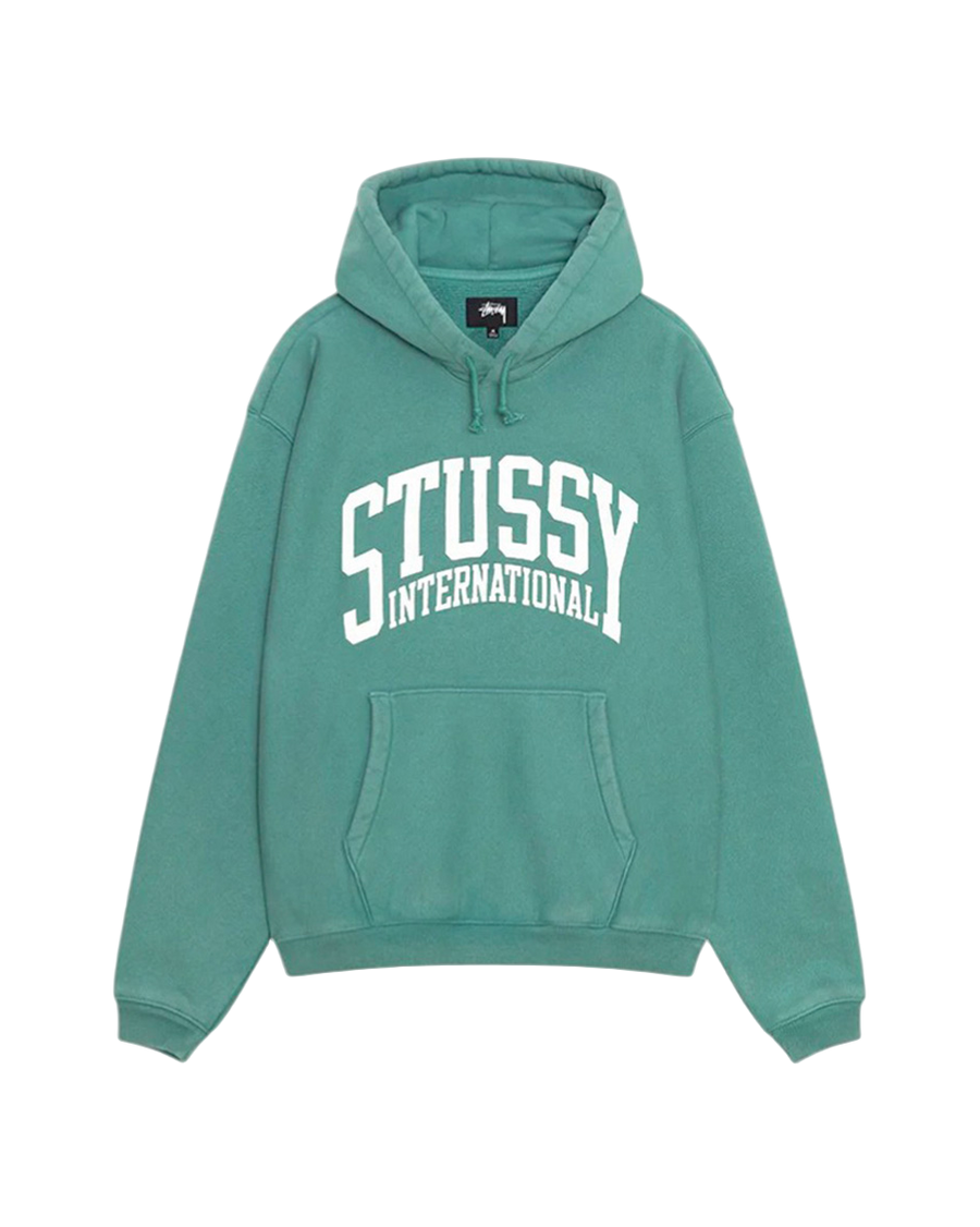 STUSSY Relaxed Hoodie International in Teal