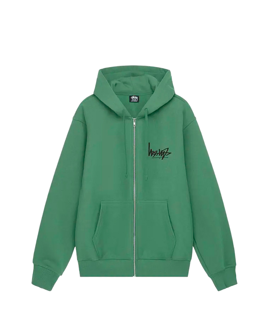 STUSSY Flipped Zip Hoodie Green