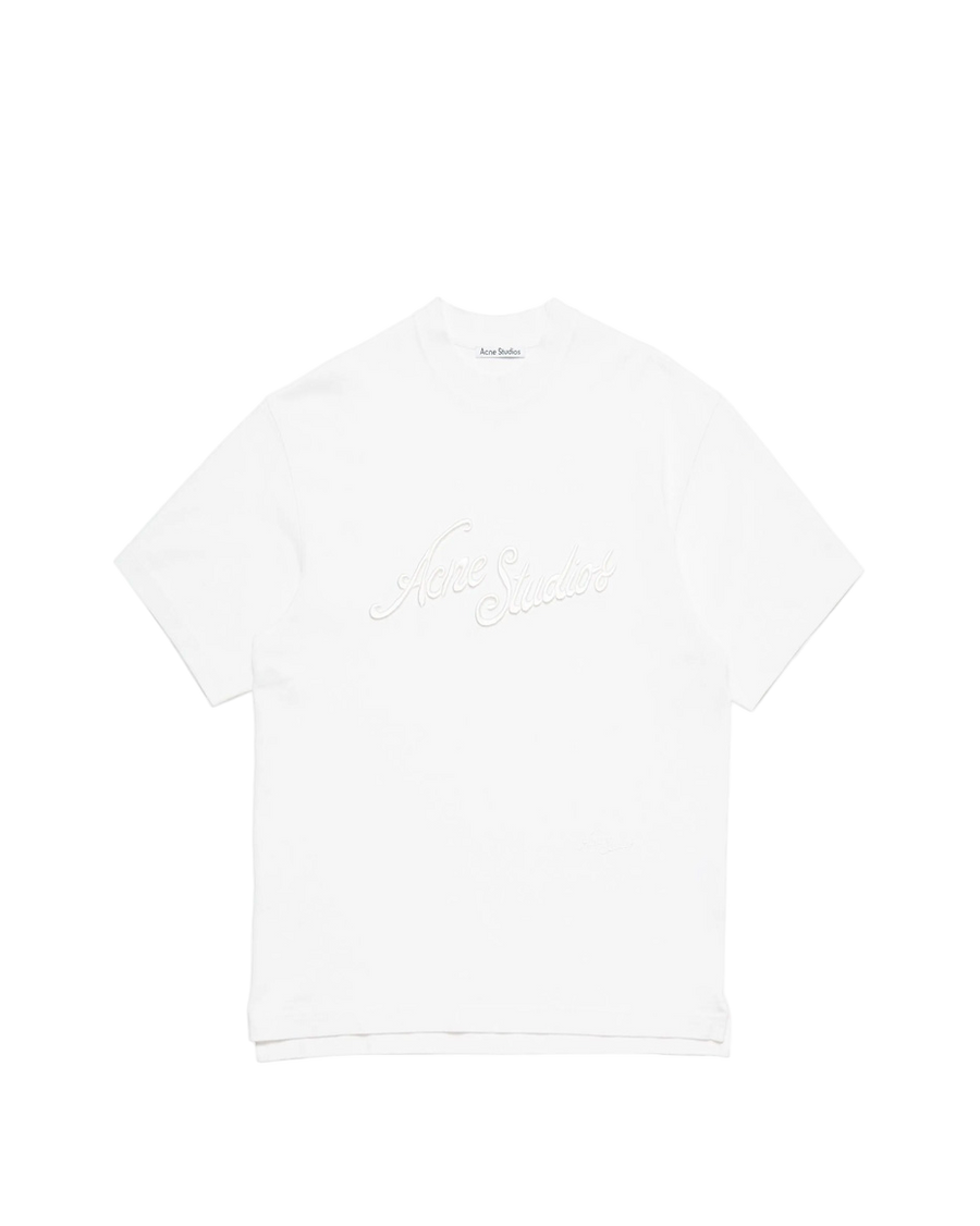 Acne Studios Exford Tourist Logo T-Shirt Optic White