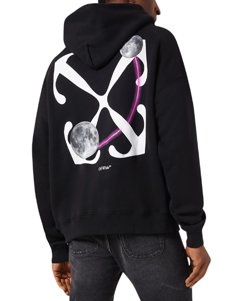 Off-White Double Moon Arrow Skate Hoodie Black