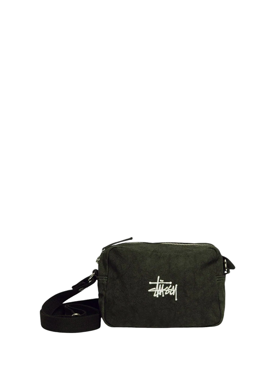 STUSSY Canvas Side Pouch Washed Black