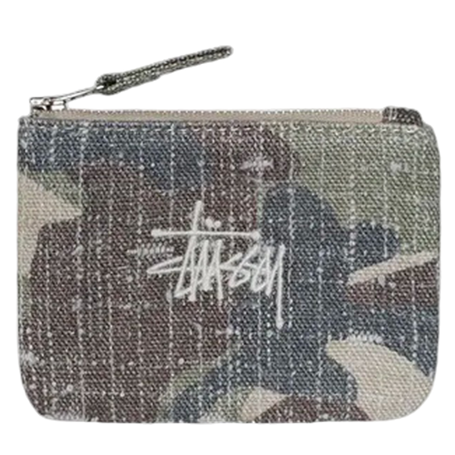 STUSSY Needle Punch Coin Pouch Camo