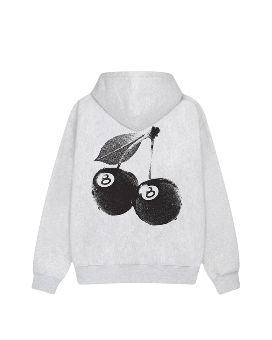 STUSSY Cherries Hoodie Ash Heather