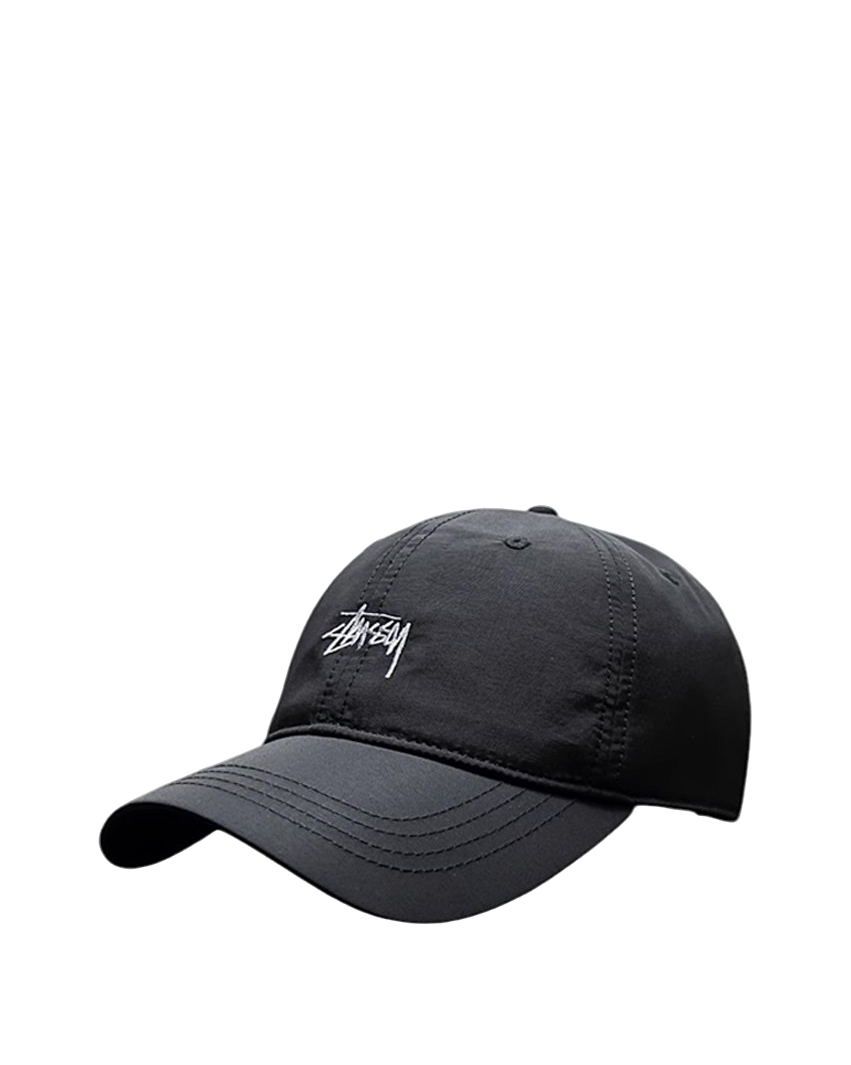STUSSY Stock Low Pro Cap Metallic Black