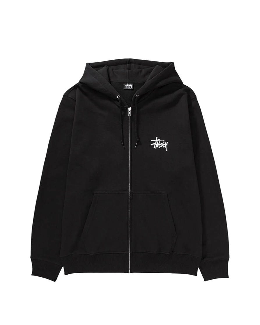 STUSSY Basic Zip Hoodie Black