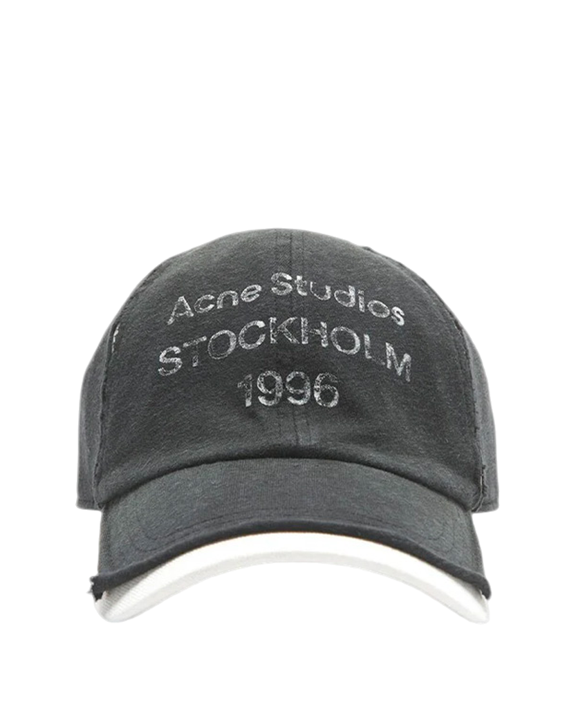 Acne Studios Logo Stamp Cap Black