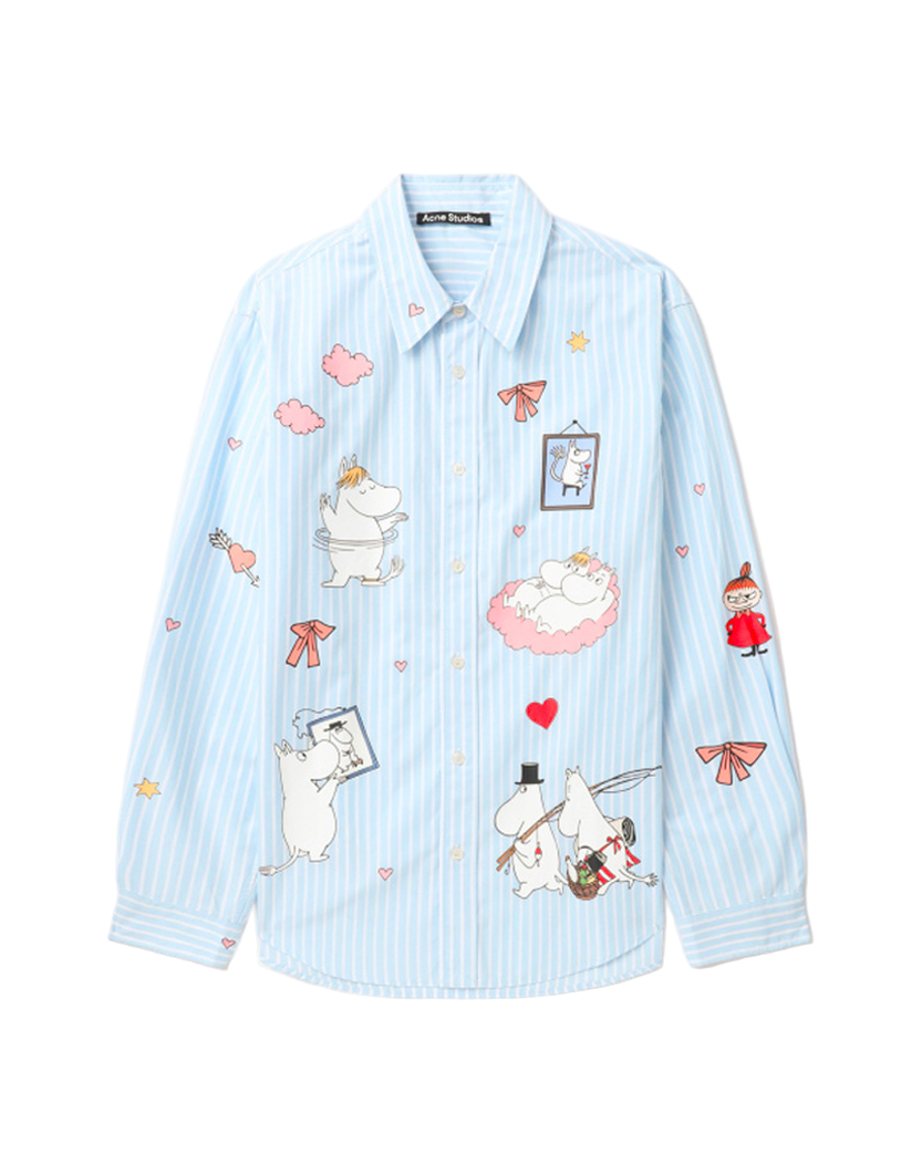 Acne Studios x Moomin Button-Up Shirt Blue