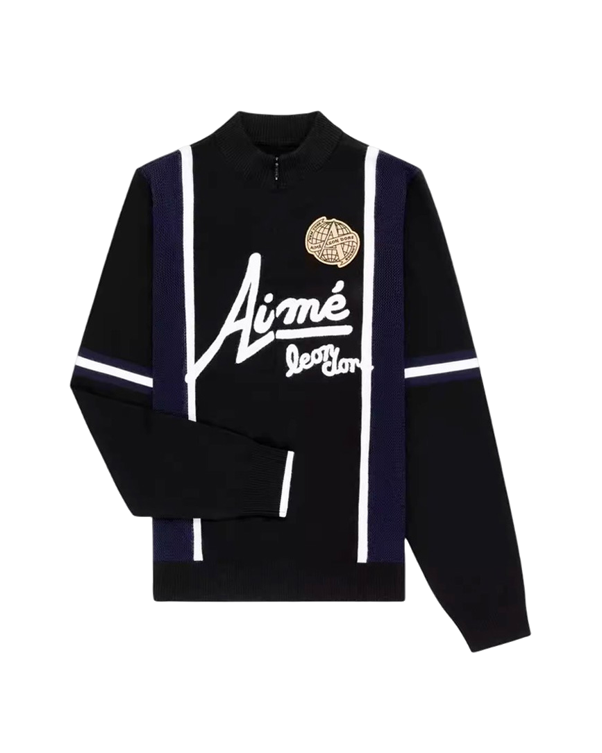 Aime Leon Dore Knit Long-Sleeve Cycling Jersey Black