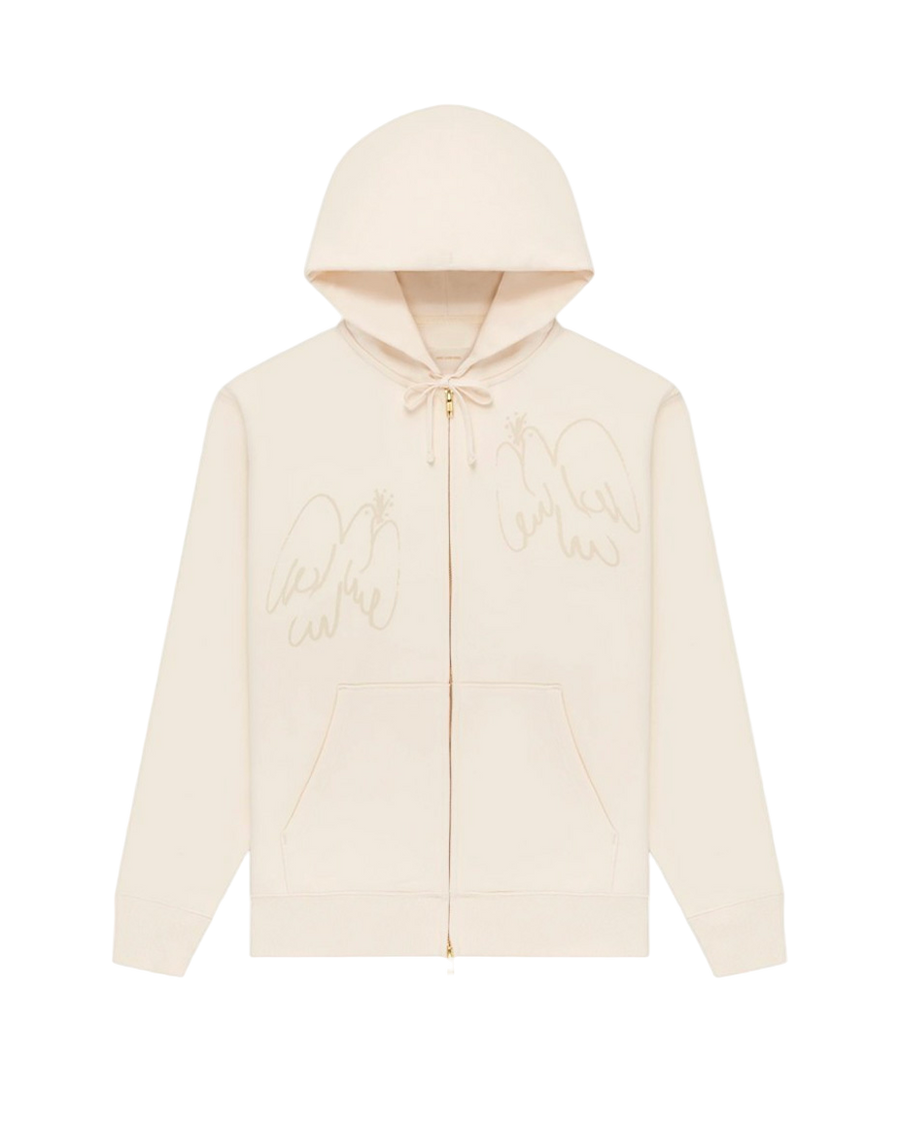Aime Leon Dore Dove Full-Zip Hoodie Cream
