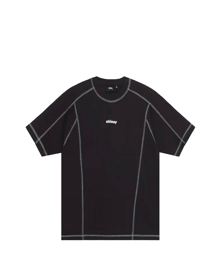 STUSSY Wave Cotton Crew Black
