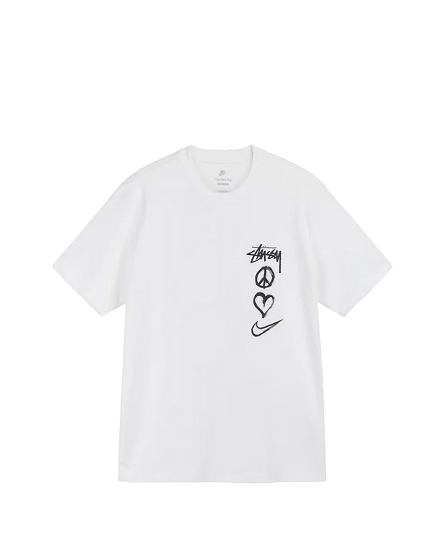 STUSSY x Nike Peace Love Swoosh T-shirt White