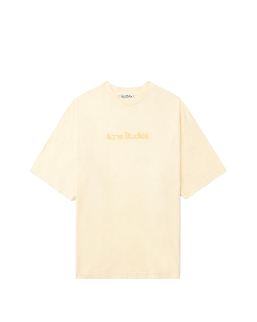 Acne Studios Blurred Logo T-Shirt Pale Yellow
