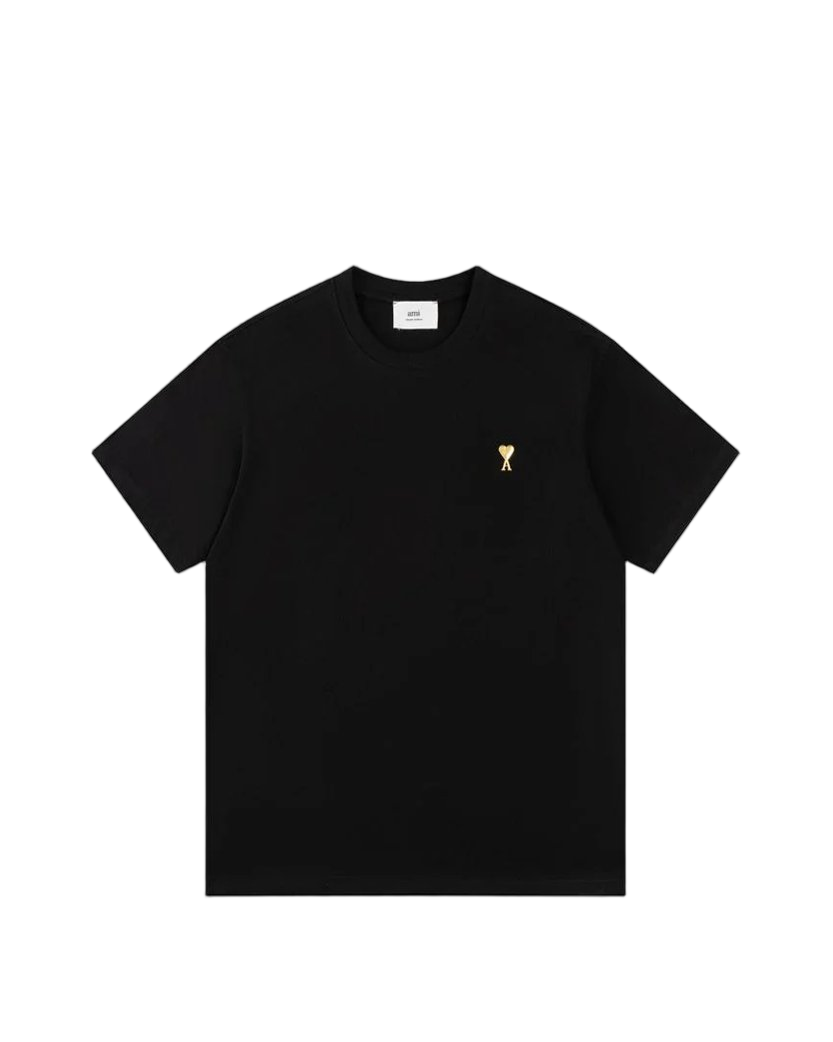 AMI Paris Ami De Coeur Gold Small Heart T-Shirt Black