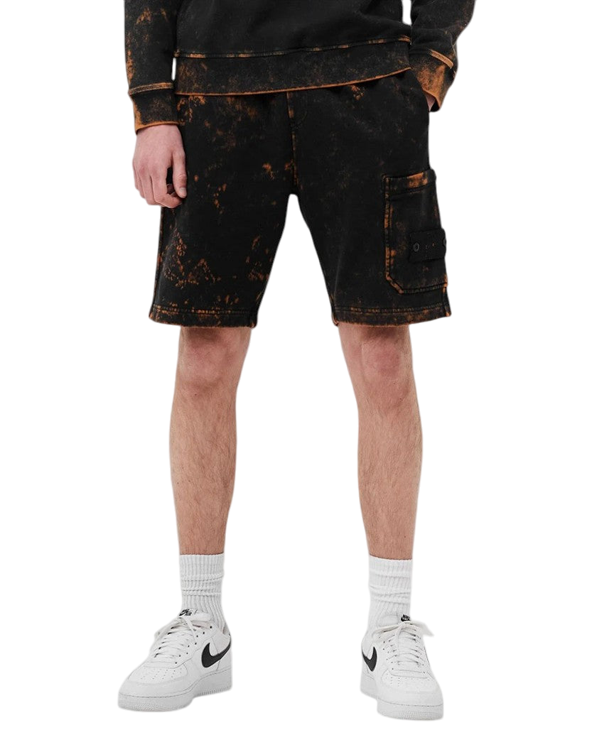 761565338 Off-Dye Cotton Shorts Black SI0325-BK